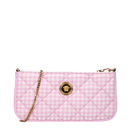 Versace Pink Fabric Shoulder Bags Womens Shoulder Bag