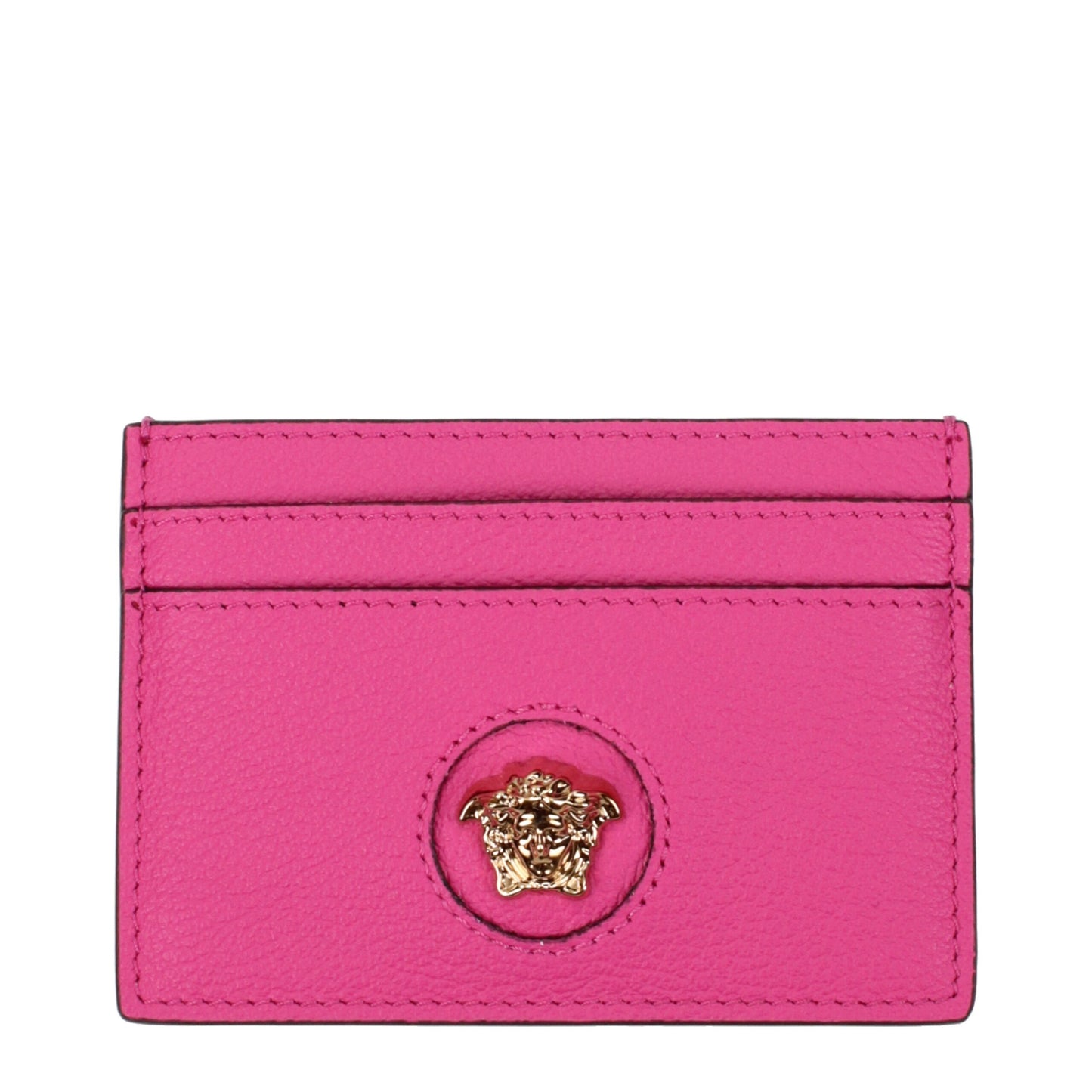 Versace Pink Leather Cardholder Womens Wallet
