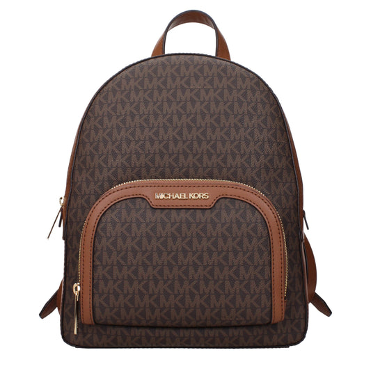 Michael Kors Brown Fabric Backpack Womens Backpack