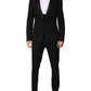 Dolce & Gabbana Black Wool 3 Piece Single Breasted Suit