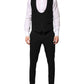 Dolce & Gabbana Black Wool 3 Piece Single Breasted Suit