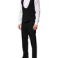 Dolce & Gabbana Black Wool 3 Piece Single Breasted Suit