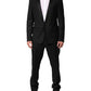 Dolce & Gabbana Black Wool Men Single Breasted 2 Piece Suit
