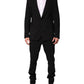 Dolce & Gabbana Black Cotton Single Breasted 2 Piece Suit