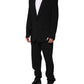 Dolce & Gabbana Black Cotton Single Breasted 2 Piece Suit