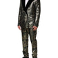 Dolce & Gabbana Metallic Floral Jacquard Silk 2 Piece Suit
