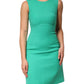 Dolce & Gabbana Green Sleeveless Bodycon A-line Mini Dress