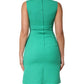 Dolce & Gabbana Green Sleeveless Bodycon A-line Mini Dress