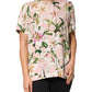 Dolce & Gabbana Pink Lily Printed Round Neck Blouse Top