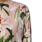 Dolce & Gabbana Pink Lily Printed Round Neck Blouse Top