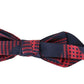 Dolce & Gabbana Elegant Red Checkered Silk Bow Tie