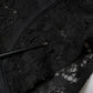 Dolce & Gabbana Black Strapless Floral Lace Bustier Cropped Top