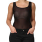 Dolce & Gabbana Black Nylon Sleeveless Round Neck Tank Top