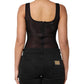 Dolce & Gabbana Black Nylon Sleeveless Round Neck Tank Top