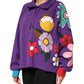 Dolce & Gabbana Purple Floral Print Cotton Long Sleeves Top