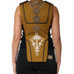 Dolce & Gabbana Yellow Crystal Cross Runway Vest Jacket Top