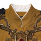 Dolce & Gabbana Yellow Crystal Cross Runway Vest Jacket Top