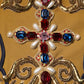Dolce & Gabbana Yellow Crystal Cross Runway Vest Jacket Top