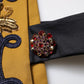 Dolce & Gabbana Yellow Crystal Cross Runway Vest Jacket Top