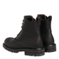 Dolce & Gabbana Dark Brown Leather Lace Up Mid Calf Boots Shoes