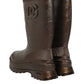 Dolce & Gabbana Metallic Brown Pull On Rain Boots Shoes