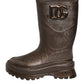 Dolce & Gabbana Metallic Brown Pull On Rain Boots Shoes