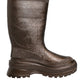Dolce & Gabbana Metallic Brown Pull On Rain Boots Shoes