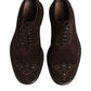 Dolce & Gabbana Brown Velvet Lace Up Oxford Dress Shoes