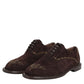 Dolce & Gabbana Brown Velvet Lace Up Oxford Dress Shoes