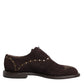 Dolce & Gabbana Brown Velvet Lace Up Oxford Dress Shoes