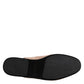 Dolce & Gabbana Beige Suede Leather Slides Flat Slipper Shoes