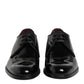 Dolce & Gabbana Black Leather Lace Up Men Derby Formal Shoes