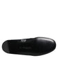 Dolce & Gabbana Blue Logo Cotton Loafers Formal Dress Shoes