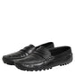 Dolce & Gabbana Black Leather Slip On Mocassin Loafer Shoes