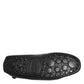 Dolce & Gabbana Black Leather Slip On Mocassin Loafer Shoes