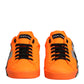 Dolce & Gabbana Orange Portofino Logo Tape Men Sneakers Shoes