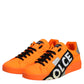 Dolce & Gabbana Orange Portofino Logo Tape Men Sneakers Shoes