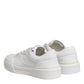 Dolce & Gabbana White Miami Leather Low Top Sneakers Shoes