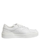 Dolce & Gabbana White Miami Leather Low Top Sneakers Shoes