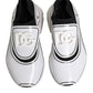 Dolce & Gabbana White Black Logo Plaque Daymaster Men Sneakers Shoes