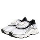Dolce & Gabbana White Black Logo Plaque Daymaster Men Sneakers Shoes