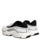 Dolce & Gabbana White Black Logo Plaque Daymaster Men Sneakers Shoes