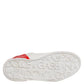 Dolce & Gabbana White Red Leather Logo Low Top Sneakers Shoes
