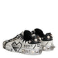 Dolce & Gabbana Black White Studded Low Top Sneakers Shoes
