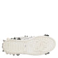 Dolce & Gabbana Black White Studded Low Top Sneakers Shoes