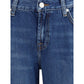 7FOR Blue Cotton Flared Jeans