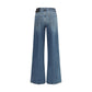 7FOR Blue Cotton Flared Jeans
