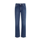 7FOR Blue Cotton Straight-Leg Jeans