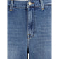 7FOR Light Blue Cotton Relaxed Fit Jeans