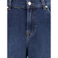 7FOR Blue Cotton Jeans Denim